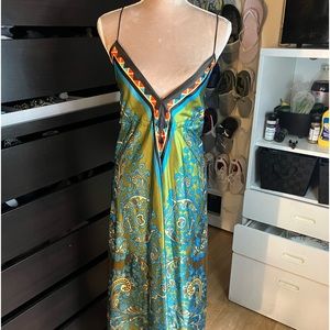 Hot Silky strappy dress size small.